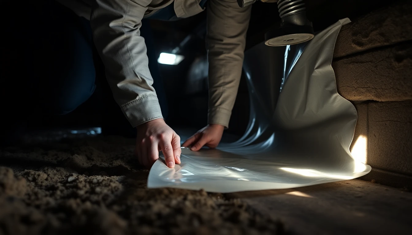 Crawlspace Vapor Barrier Installation